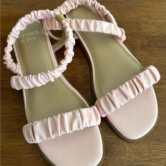NWT Crown & Ivy Women’s Blush Newport Sandals-Size 8.5 - Picture 4 of 11